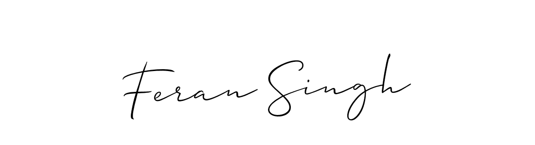 How to make Feran Singh name signature. Use Allison_Script style for creating short signs online. This is the latest handwritten sign. Feran Singh signature style 2 images and pictures png