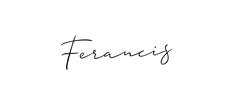 Make a short Ferancis signature style. Manage your documents anywhere anytime using Allison_Script. Create and add eSignatures, submit forms, share and send files easily. Ferancis signature style 2 images and pictures png