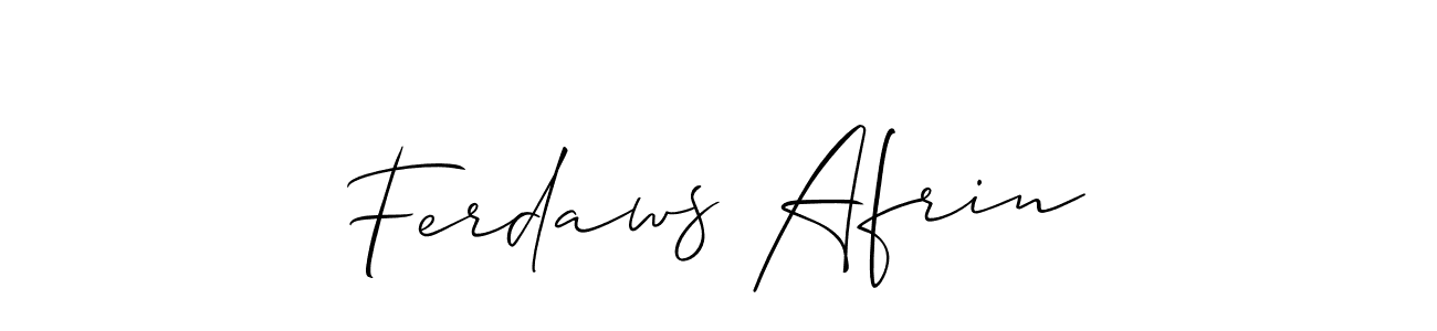 Make a short Ferdaws Afrin signature style. Manage your documents anywhere anytime using Allison_Script. Create and add eSignatures, submit forms, share and send files easily. Ferdaws Afrin signature style 2 images and pictures png