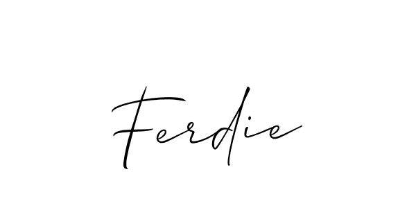 Make a short Ferdie signature style. Manage your documents anywhere anytime using Allison_Script. Create and add eSignatures, submit forms, share and send files easily. Ferdie signature style 2 images and pictures png