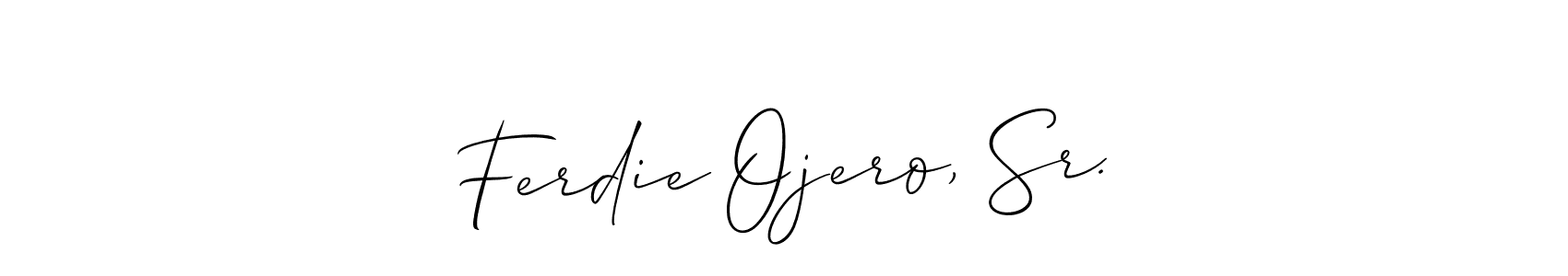 How to make Ferdie Ojero, Sr. name signature. Use Allison_Script style for creating short signs online. This is the latest handwritten sign. Ferdie Ojero, Sr. signature style 2 images and pictures png