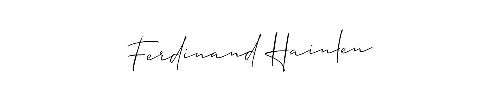 This is the best signature style for the Ferdinand Hainlen name. Also you like these signature font (Allison_Script). Mix name signature. Ferdinand Hainlen signature style 2 images and pictures png