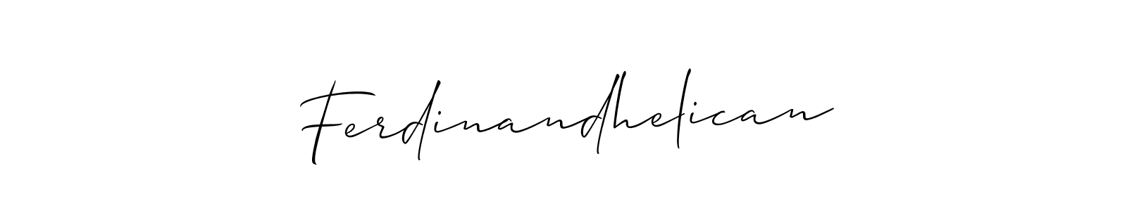 Also You can easily find your signature by using the search form. We will create Ferdinandhelican name handwritten signature images for you free of cost using Allison_Script sign style. Ferdinandhelican signature style 2 images and pictures png