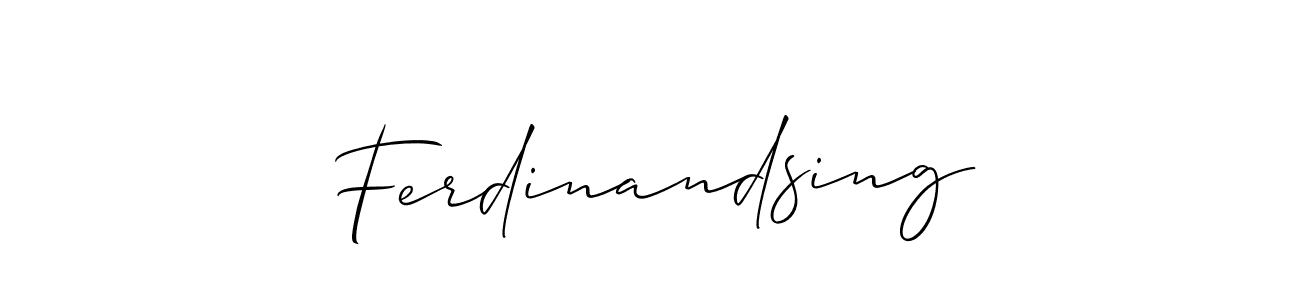 How to Draw Ferdinandsing signature style? Allison_Script is a latest design signature styles for name Ferdinandsing. Ferdinandsing signature style 2 images and pictures png