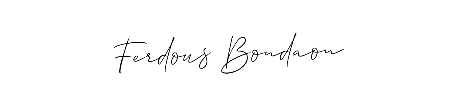 Make a beautiful signature design for name Ferdous Bondaon. Use this online signature maker to create a handwritten signature for free. Ferdous Bondaon signature style 2 images and pictures png