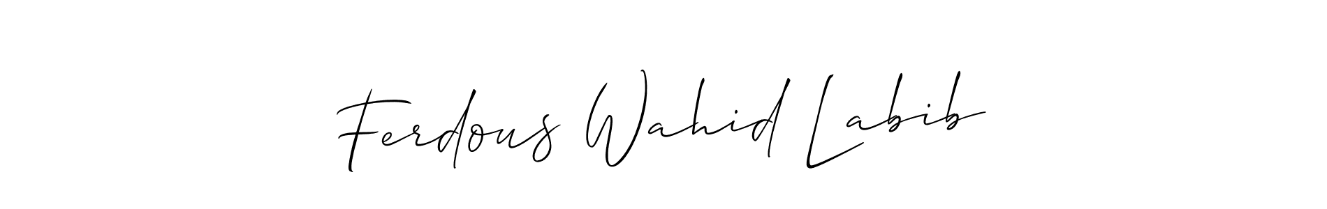 You can use this online signature creator to create a handwritten signature for the name Ferdous Wahid Labib. This is the best online autograph maker. Ferdous Wahid Labib signature style 2 images and pictures png