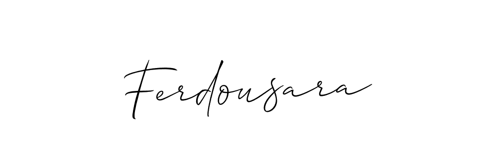 Ferdousara stylish signature style. Best Handwritten Sign (Allison_Script) for my name. Handwritten Signature Collection Ideas for my name Ferdousara. Ferdousara signature style 2 images and pictures png