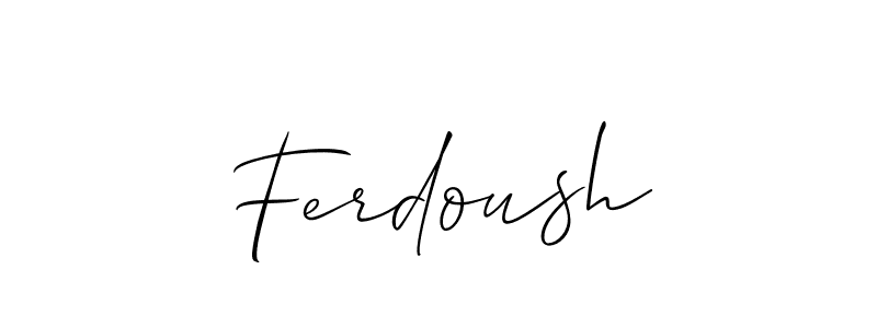 Best and Professional Signature Style for Ferdoush. Allison_Script Best Signature Style Collection. Ferdoush signature style 2 images and pictures png