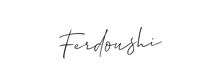if you are searching for the best signature style for your name Ferdoushi. so please give up your signature search. here we have designed multiple signature styles  using Allison_Script. Ferdoushi signature style 2 images and pictures png