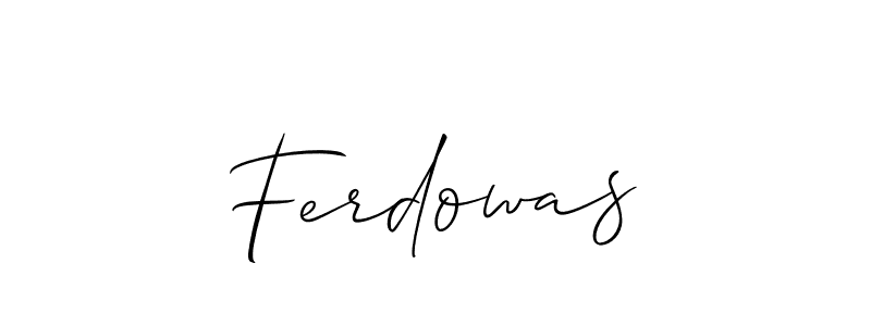 Here are the top 10 professional signature styles for the name Ferdowas. These are the best autograph styles you can use for your name. Ferdowas signature style 2 images and pictures png