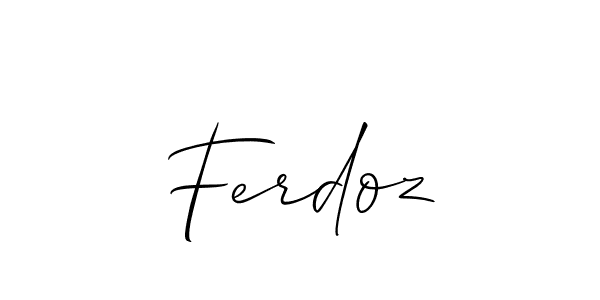 Ferdoz stylish signature style. Best Handwritten Sign (Allison_Script) for my name. Handwritten Signature Collection Ideas for my name Ferdoz. Ferdoz signature style 2 images and pictures png