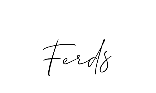 How to make Ferds signature? Allison_Script is a professional autograph style. Create handwritten signature for Ferds name. Ferds signature style 2 images and pictures png