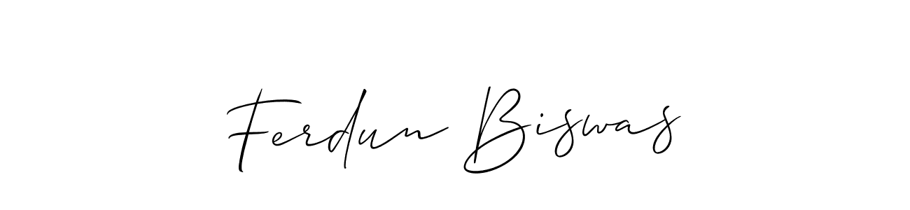 Also we have Ferdun Biswas name is the best signature style. Create professional handwritten signature collection using Allison_Script autograph style. Ferdun Biswas signature style 2 images and pictures png
