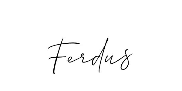 How to make Ferdus name signature. Use Allison_Script style for creating short signs online. This is the latest handwritten sign. Ferdus signature style 2 images and pictures png