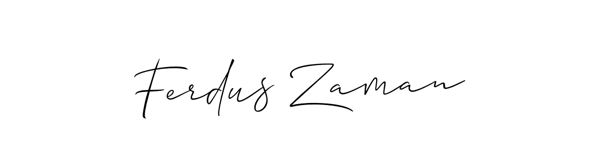 How to make Ferdus Zaman signature? Allison_Script is a professional autograph style. Create handwritten signature for Ferdus Zaman name. Ferdus Zaman signature style 2 images and pictures png