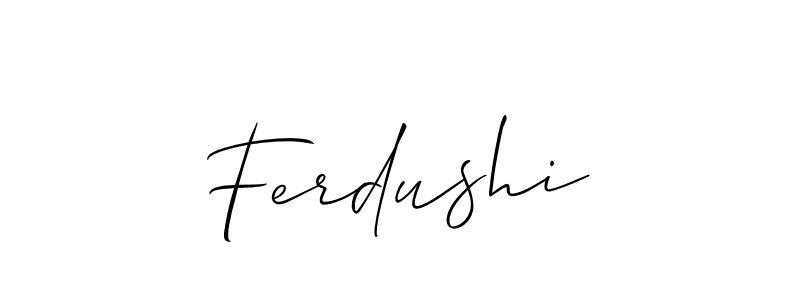 How to Draw Ferdushi signature style? Allison_Script is a latest design signature styles for name Ferdushi. Ferdushi signature style 2 images and pictures png
