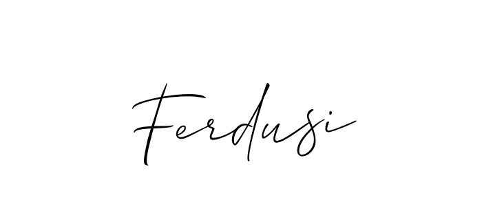 Also we have Ferdusi name is the best signature style. Create professional handwritten signature collection using Allison_Script autograph style. Ferdusi signature style 2 images and pictures png