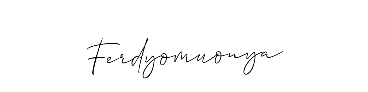 How to make Ferdyomuonya name signature. Use Allison_Script style for creating short signs online. This is the latest handwritten sign. Ferdyomuonya signature style 2 images and pictures png