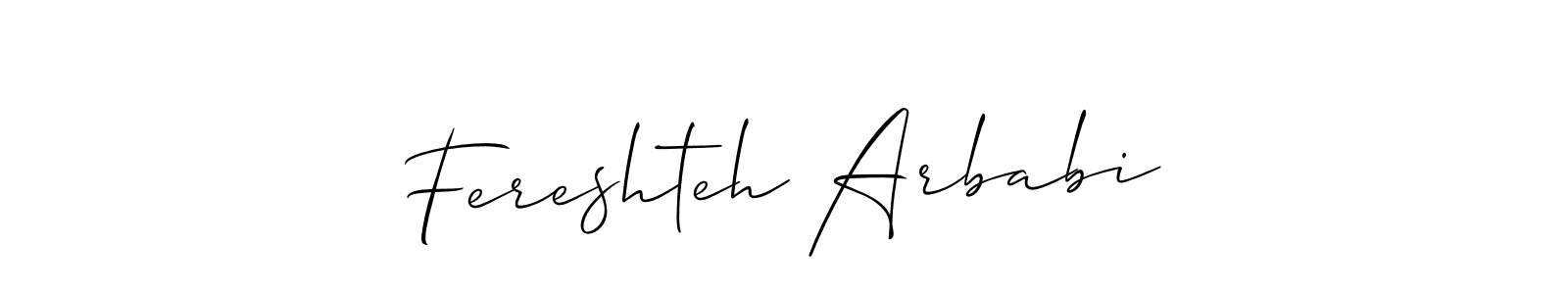 You can use this online signature creator to create a handwritten signature for the name Fereshteh Arbabi. This is the best online autograph maker. Fereshteh Arbabi signature style 2 images and pictures png