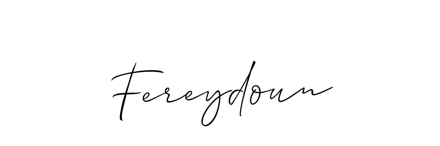 Design your own signature with our free online signature maker. With this signature software, you can create a handwritten (Allison_Script) signature for name Fereydoun. Fereydoun signature style 2 images and pictures png