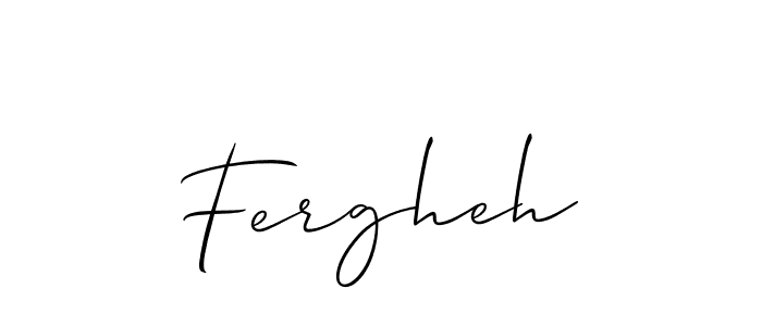 How to make Fergheh name signature. Use Allison_Script style for creating short signs online. This is the latest handwritten sign. Fergheh signature style 2 images and pictures png