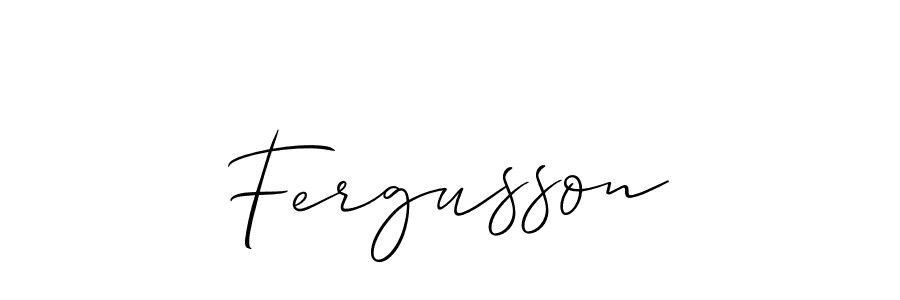Make a beautiful signature design for name Fergusson. With this signature (Allison_Script) style, you can create a handwritten signature for free. Fergusson signature style 2 images and pictures png