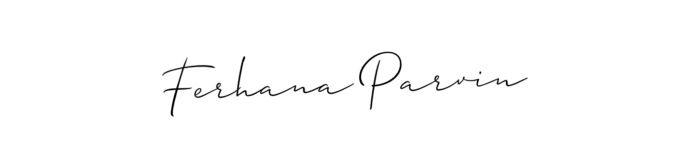Also You can easily find your signature by using the search form. We will create Ferhana Parvin name handwritten signature images for you free of cost using Allison_Script sign style. Ferhana Parvin signature style 2 images and pictures png