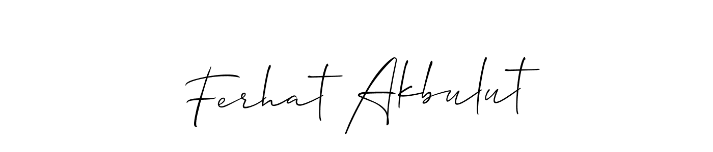 Also we have Ferhat Akbulut name is the best signature style. Create professional handwritten signature collection using Allison_Script autograph style. Ferhat Akbulut signature style 2 images and pictures png