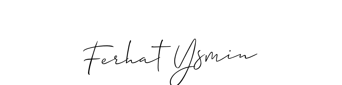 Create a beautiful signature design for name Ferhat Ysmin. With this signature (Allison_Script) fonts, you can make a handwritten signature for free. Ferhat Ysmin signature style 2 images and pictures png