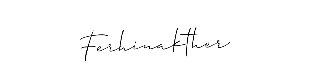 Also You can easily find your signature by using the search form. We will create Ferhinakther name handwritten signature images for you free of cost using Allison_Script sign style. Ferhinakther signature style 2 images and pictures png