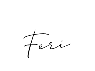 The best way (Allison_Script) to make a short signature is to pick only two or three words in your name. The name Feri include a total of six letters. For converting this name. Feri signature style 2 images and pictures png