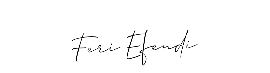 Use a signature maker to create a handwritten signature online. With this signature software, you can design (Allison_Script) your own signature for name Feri Efendi. Feri Efendi signature style 2 images and pictures png