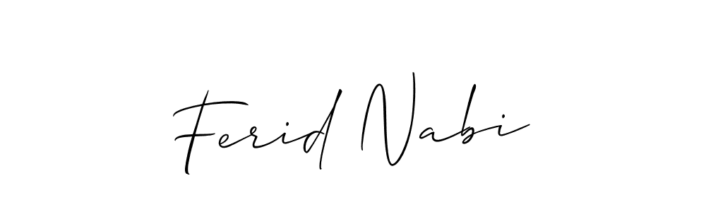 How to make Ferid Nabi signature? Allison_Script is a professional autograph style. Create handwritten signature for Ferid Nabi name. Ferid Nabi signature style 2 images and pictures png