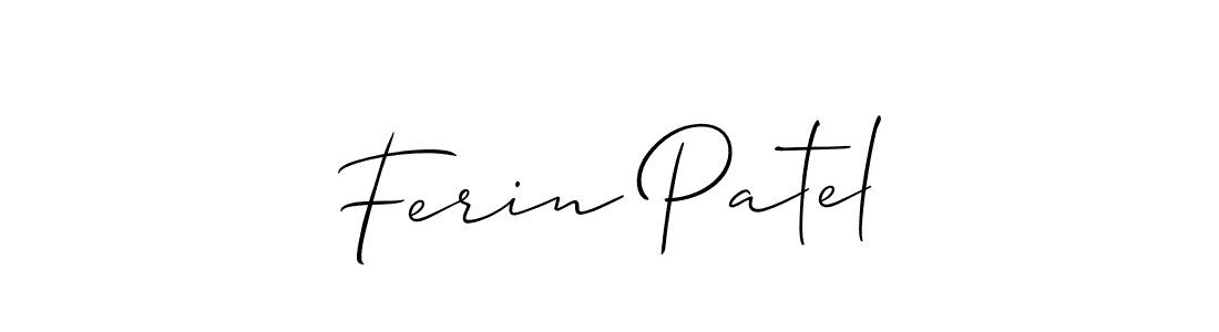 Allison_Script is a professional signature style that is perfect for those who want to add a touch of class to their signature. It is also a great choice for those who want to make their signature more unique. Get Ferin Patel name to fancy signature for free. Ferin Patel signature style 2 images and pictures png