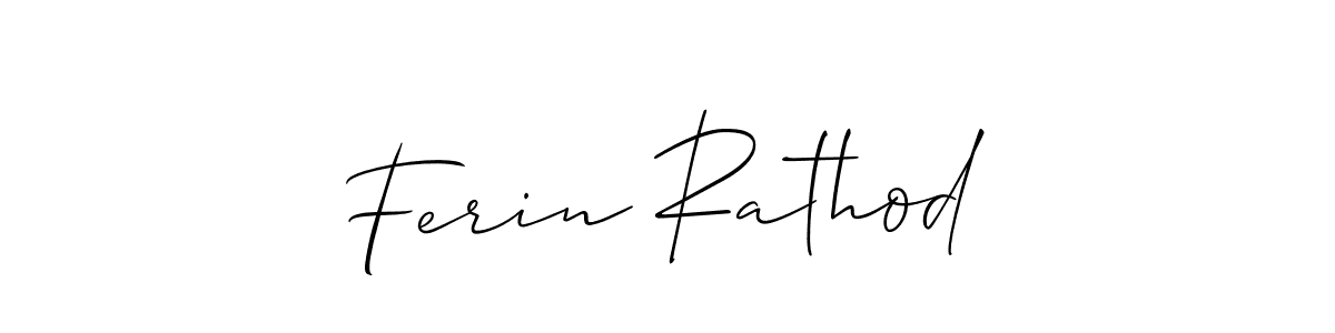 if you are searching for the best signature style for your name Ferin Rathod. so please give up your signature search. here we have designed multiple signature styles  using Allison_Script. Ferin Rathod signature style 2 images and pictures png