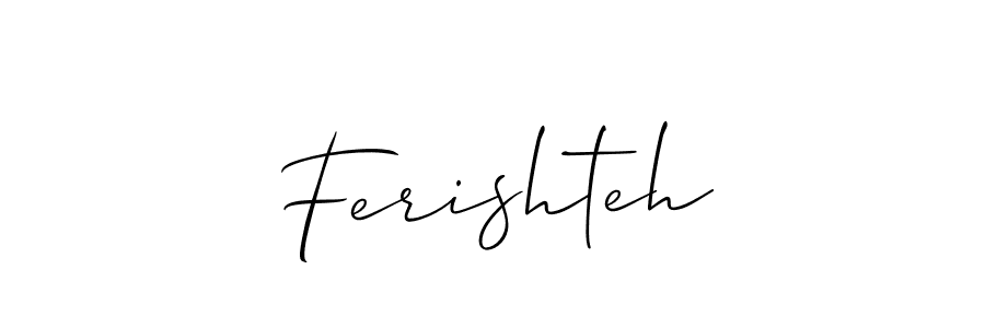 Allison_Script is a professional signature style that is perfect for those who want to add a touch of class to their signature. It is also a great choice for those who want to make their signature more unique. Get Ferishteh name to fancy signature for free. Ferishteh signature style 2 images and pictures png