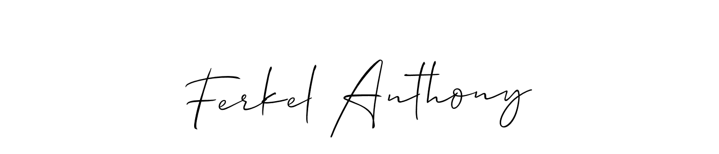 This is the best signature style for the Ferkel Anthony name. Also you like these signature font (Allison_Script). Mix name signature. Ferkel Anthony signature style 2 images and pictures png