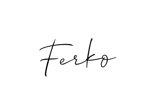 if you are searching for the best signature style for your name Ferko. so please give up your signature search. here we have designed multiple signature styles  using Allison_Script. Ferko signature style 2 images and pictures png