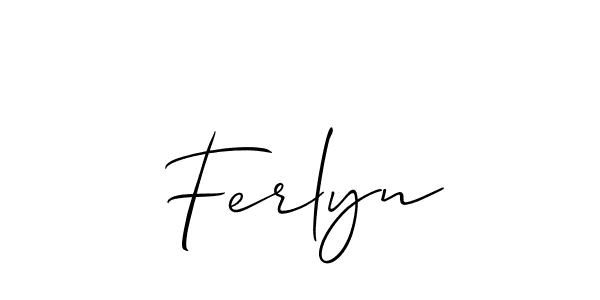 Design your own signature with our free online signature maker. With this signature software, you can create a handwritten (Allison_Script) signature for name Ferlyn. Ferlyn signature style 2 images and pictures png
