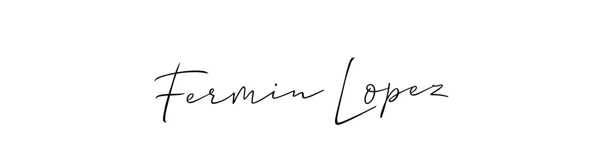 How to make Fermin Lopez signature? Allison_Script is a professional autograph style. Create handwritten signature for Fermin Lopez name. Fermin Lopez signature style 2 images and pictures png