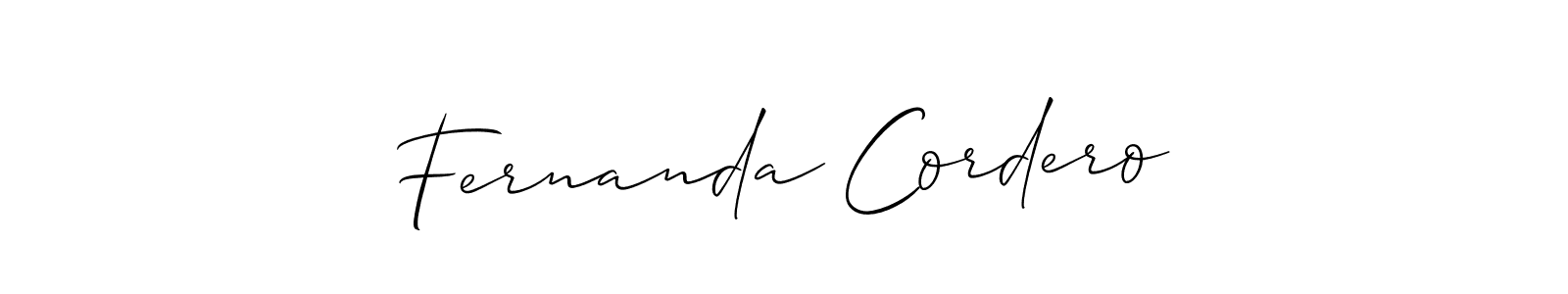 The best way (Allison_Script) to make a short signature is to pick only two or three words in your name. The name Fernanda Cordero include a total of six letters. For converting this name. Fernanda Cordero signature style 2 images and pictures png