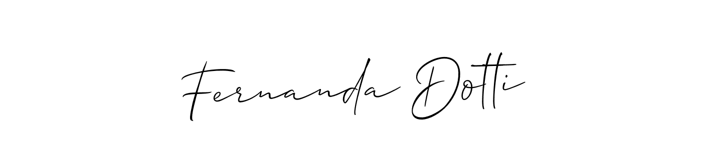 The best way (Allison_Script) to make a short signature is to pick only two or three words in your name. The name Fernanda Dotti include a total of six letters. For converting this name. Fernanda Dotti signature style 2 images and pictures png