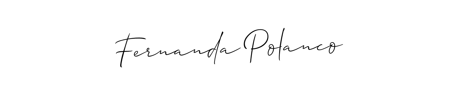 Best and Professional Signature Style for Fernanda Polanco. Allison_Script Best Signature Style Collection. Fernanda Polanco signature style 2 images and pictures png