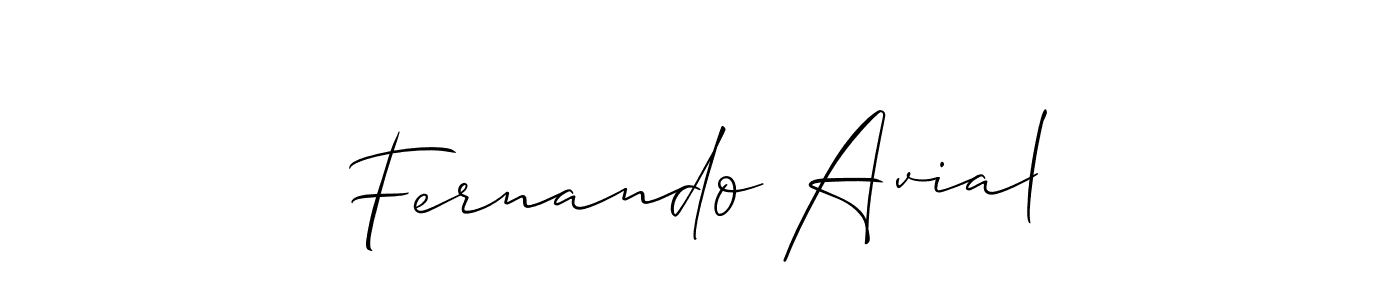 How to make Fernando Avial signature? Allison_Script is a professional autograph style. Create handwritten signature for Fernando Avial name. Fernando Avial signature style 2 images and pictures png