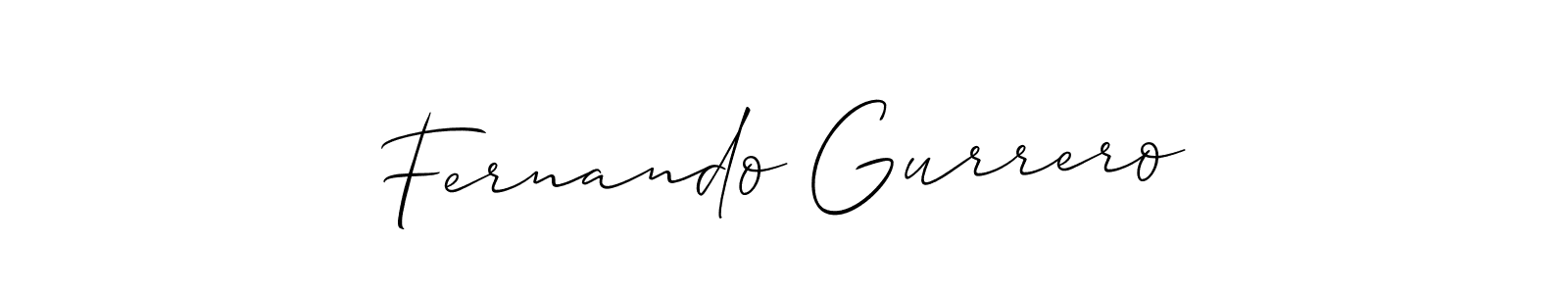 Make a beautiful signature design for name Fernando Gurrero. With this signature (Allison_Script) style, you can create a handwritten signature for free. Fernando Gurrero signature style 2 images and pictures png