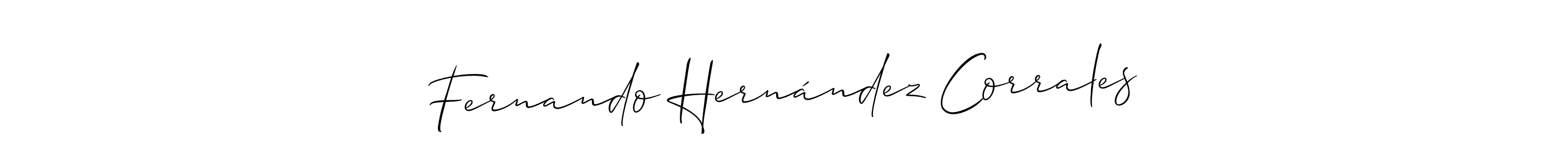 if you are searching for the best signature style for your name Fernando Hernández Corrales. so please give up your signature search. here we have designed multiple signature styles  using Allison_Script. Fernando Hernández Corrales signature style 2 images and pictures png