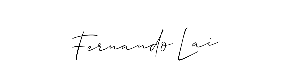 Also You can easily find your signature by using the search form. We will create Fernando Lai name handwritten signature images for you free of cost using Allison_Script sign style. Fernando Lai signature style 2 images and pictures png