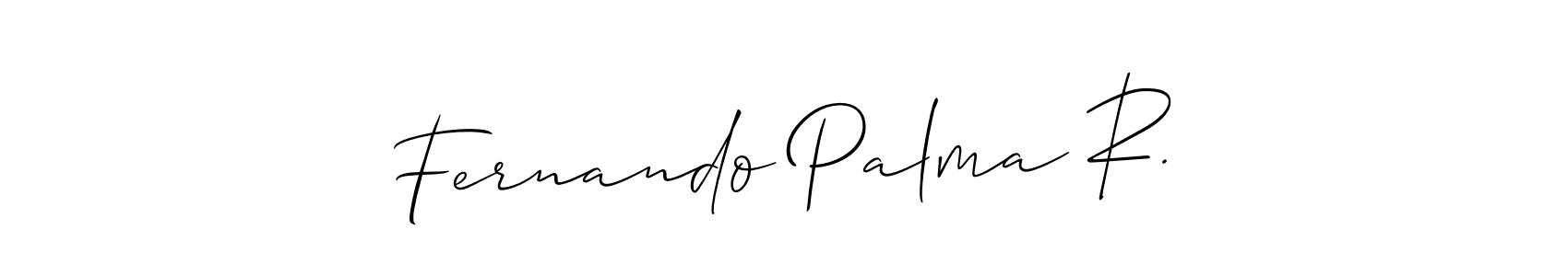 Also You can easily find your signature by using the search form. We will create Fernando Palma R. name handwritten signature images for you free of cost using Allison_Script sign style. Fernando Palma R. signature style 2 images and pictures png