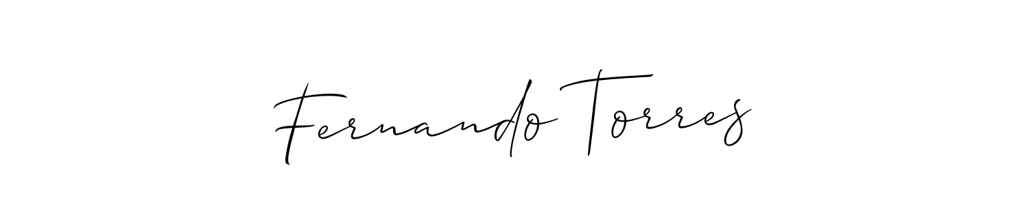 Create a beautiful signature design for name Fernando Torres. With this signature (Allison_Script) fonts, you can make a handwritten signature for free. Fernando Torres signature style 2 images and pictures png