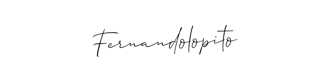 The best way (Allison_Script) to make a short signature is to pick only two or three words in your name. The name Fernandolopito include a total of six letters. For converting this name. Fernandolopito signature style 2 images and pictures png